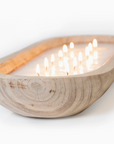 Long Wood Tray Candle