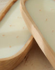 Long Wood Tray Candle