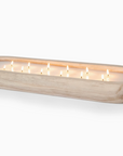 Long Wood Tray Candle