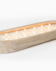 Long Wood Tray Candle